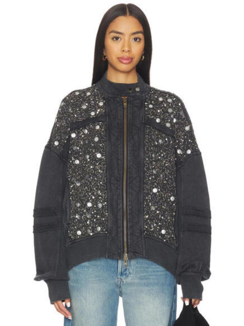 Free people Sparkle Front Zip